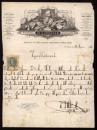 Knihkupecké vysvědčení V. Landfrase z roku 1886